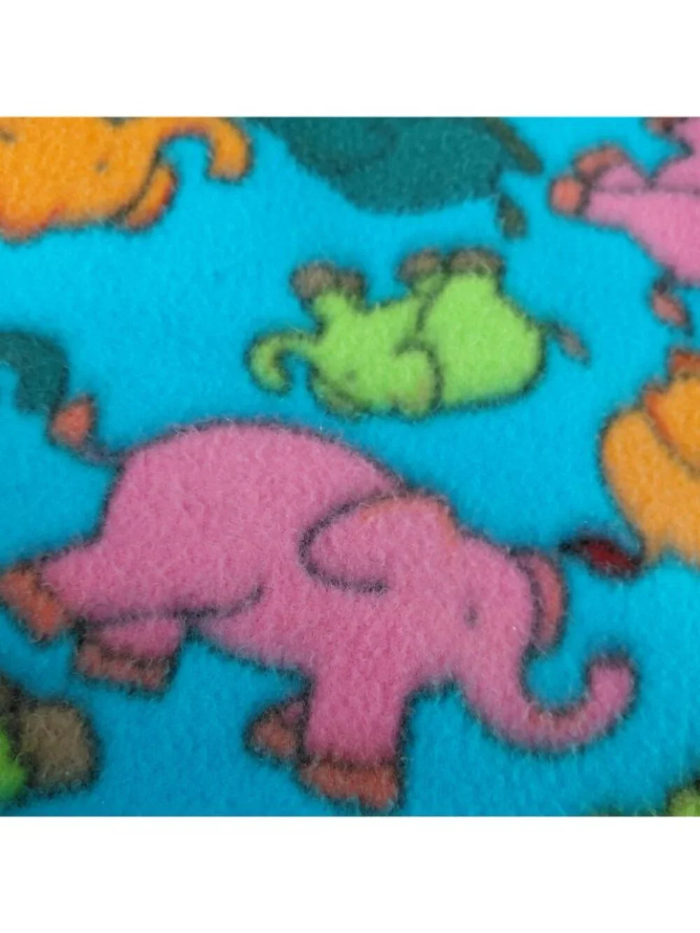 Handmade Baby Crib Blanket Multicolor Elephants Fleece Satin Trim 28x30 Boys